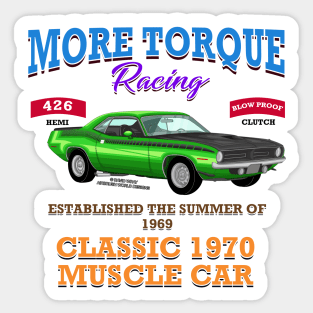 More Torque Racing Hot Rod Muscle Car Novelty Gift Sticker